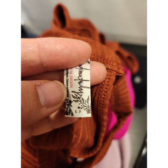 NWOT Free People Ribbed Halter Bodysuit Thong Bottom Snap Size S Small - Picture 3 of 4